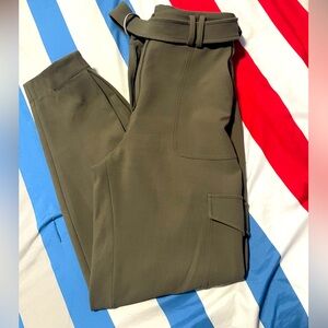 Super High Waisted Belted Cargo Pants